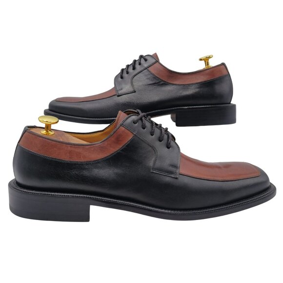 E.T. Wright Men\'s 11.5 Black Brown Leather Dress Shoes Masters Collection Oxford main image 8